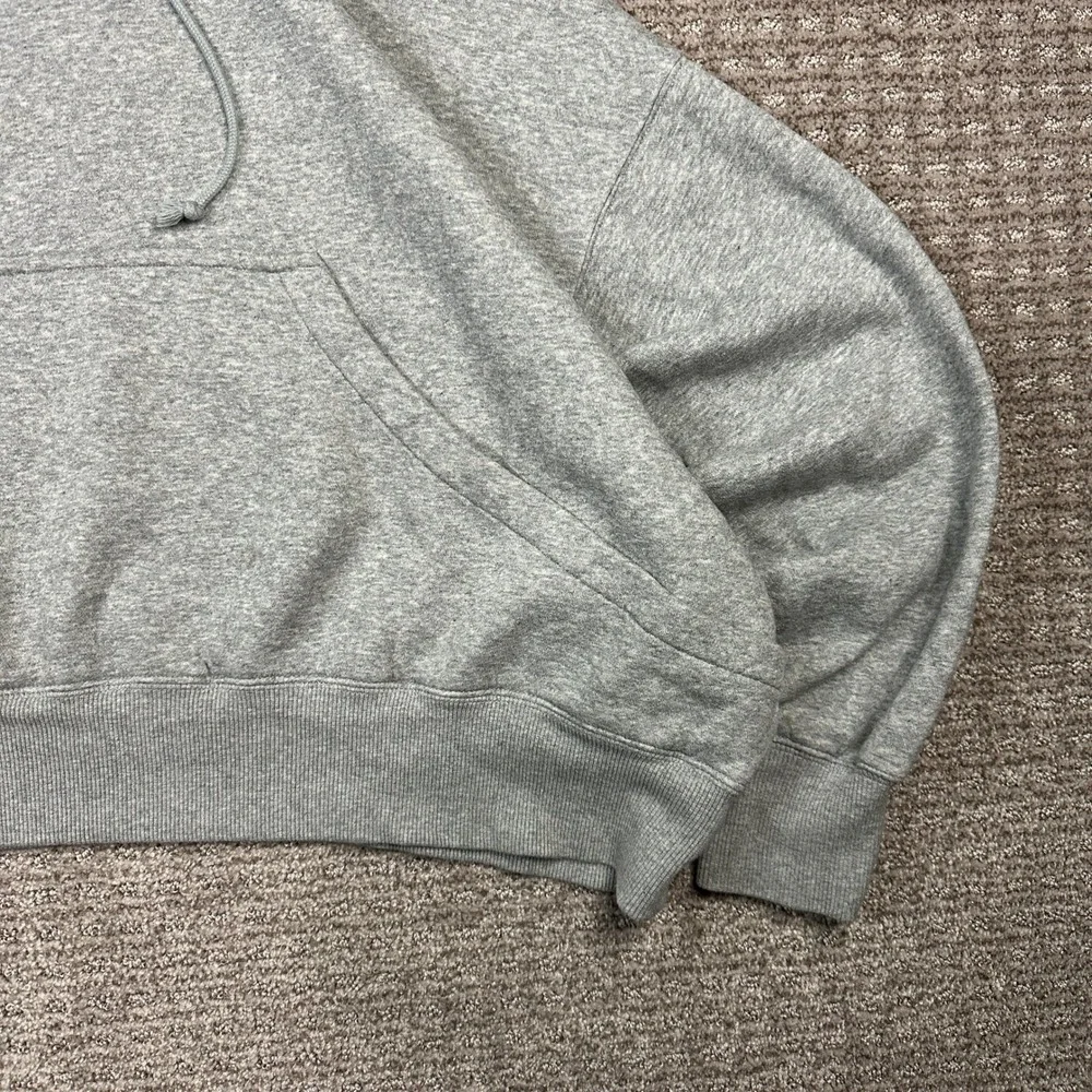 Nike Sportswear Essential Women Oversized Fleece Hoodie Gray Swoosh Large